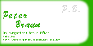 peter braun business card